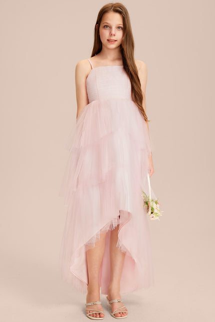 Robe Asymétrique Tulle Rose Pastel - gallery 7