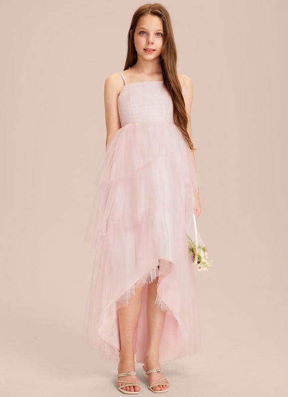 Robe Asymétrique Tulle Rose Pastel - gallery 7
