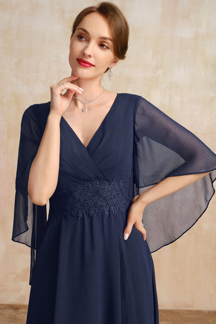 Robe Asymétrique Fluide Marine Élégante - gallery 1