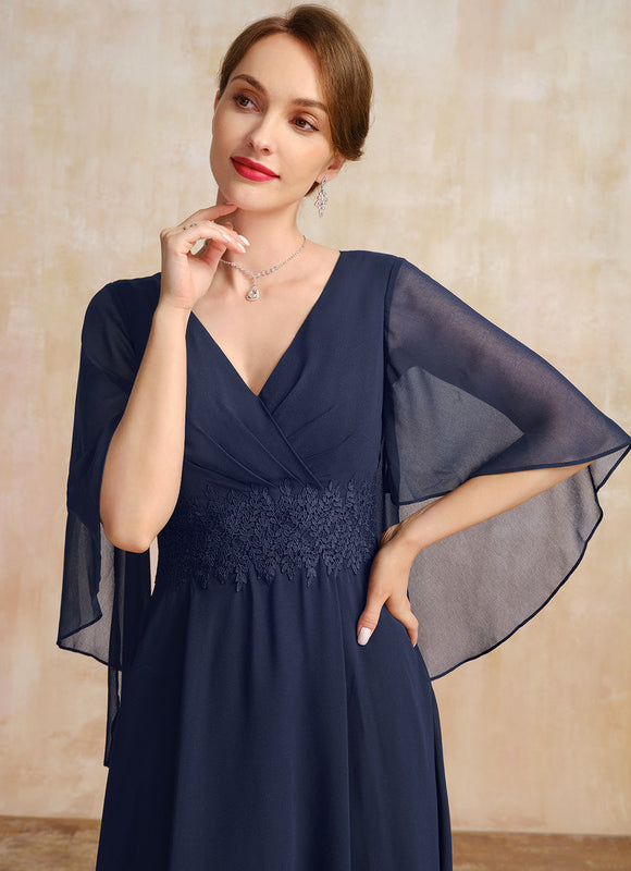 Robe Asymétrique Fluide Marine Élégante - gallery 1