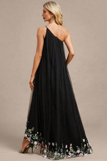 Robe Trapèze Asymétrique Fleurie - gallery 5