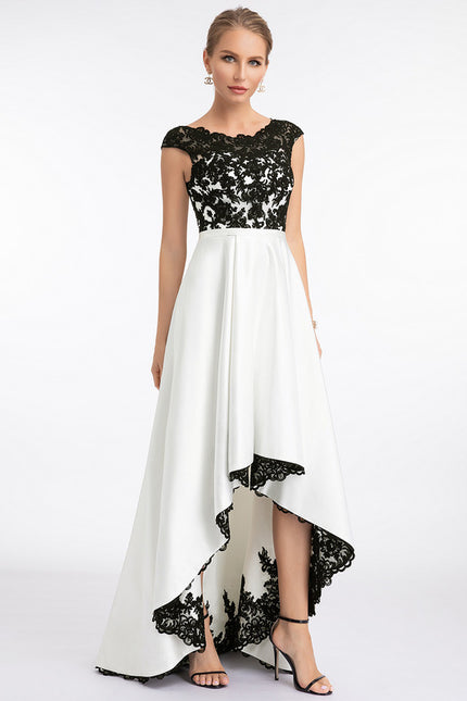 Robe Asymétrique Élégante Bicolore - gallery 5