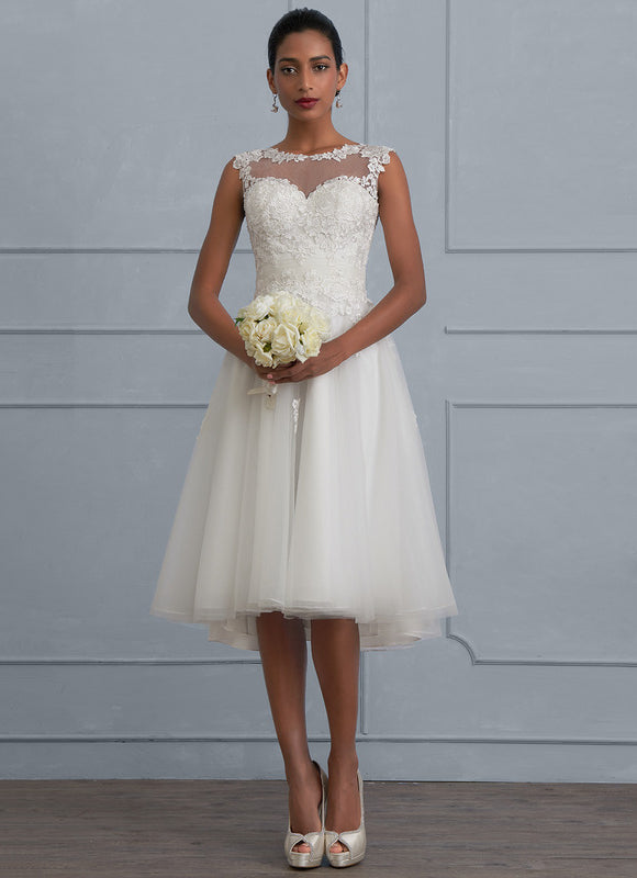Robe Asymétrique Tulle Illusion Chic - gallery 2