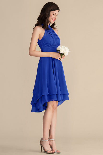 Robe Asymétrique Fluide À Volants - gallery 4