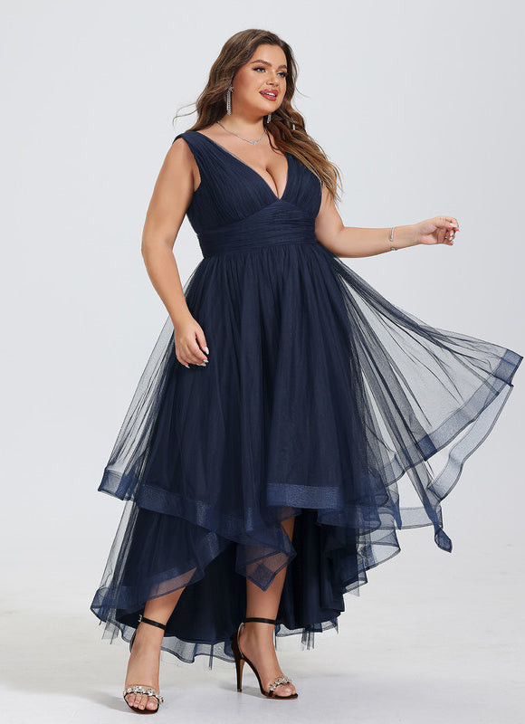 Robe Asymétrique Tulle Aérienne - gallery 8
