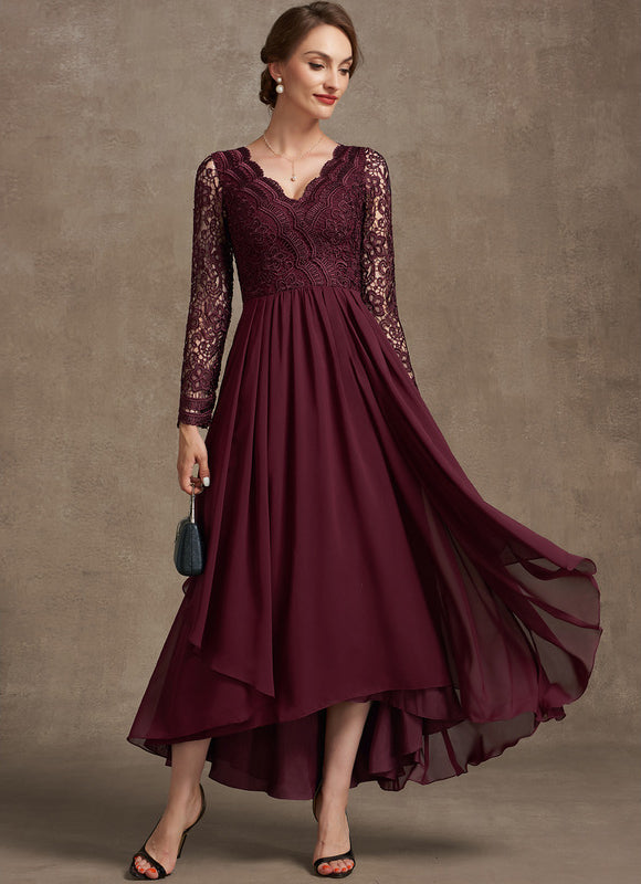 Robe Asymétrique Mousseline Fleurie