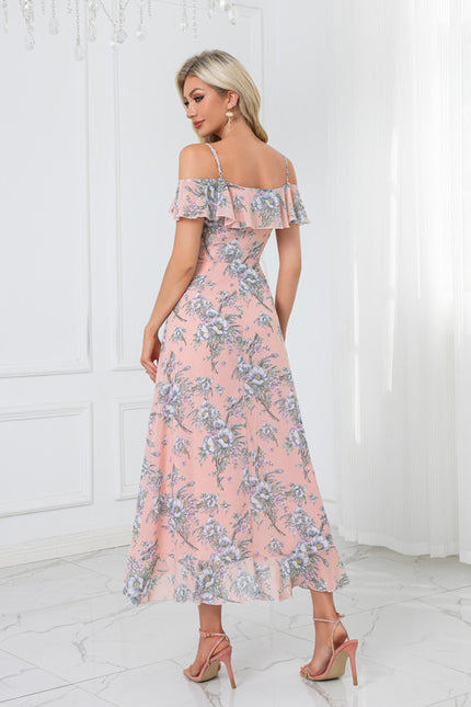 Robe Asymétrique Noire Fleuri - gallery 7