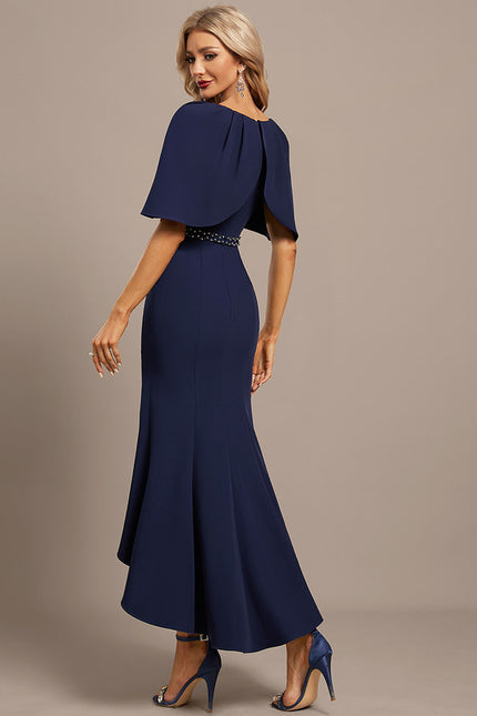 Robe Asymétrique Sirène Bleu Nuit - gallery 6
