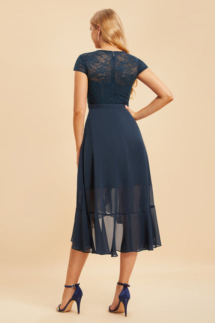 Robe Asymétrique Chiffon Élégante - gallery 1