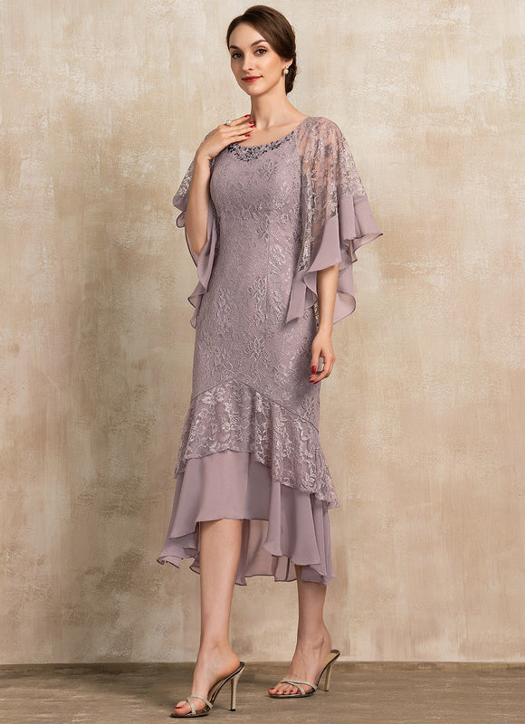 Robe Asymétrique Mère Mariée Chic - gallery 2