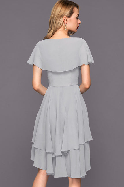 Robe Asymétrique Fluide Vert Pâle - gallery 3