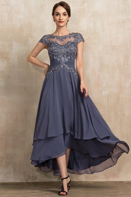 Robe Asymétrique Grise Élégante