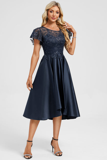 Robe Asymétrique Cocktail Élégante - gallery 4