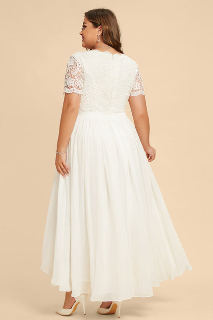 Robe Asymétrique Élégante Dentelle - gallery 8