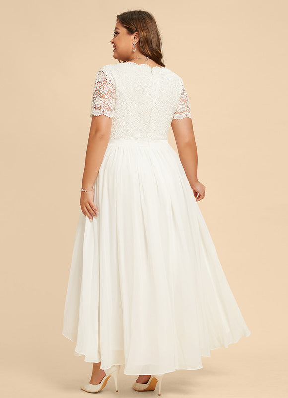 Robe Asymétrique Élégante Dentelle - gallery 8