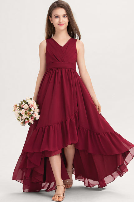 Robe Asymétrique Bourgogne Élégante