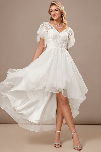 Robe Asymétrique Tulle Élégante - gallery 3