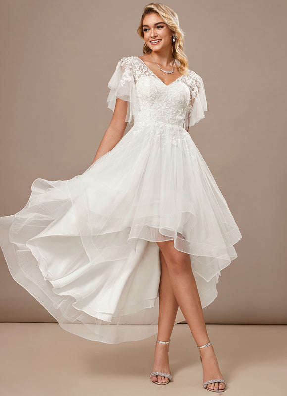 Robe Asymétrique Tulle Élégante - gallery 3