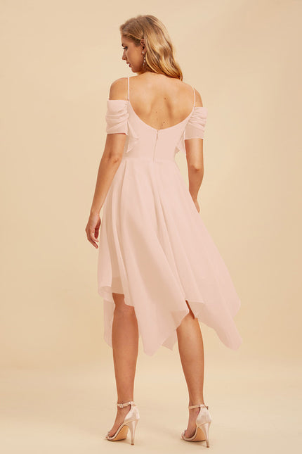 Robe Asymétrique Col Carré Aérienne - gallery 5