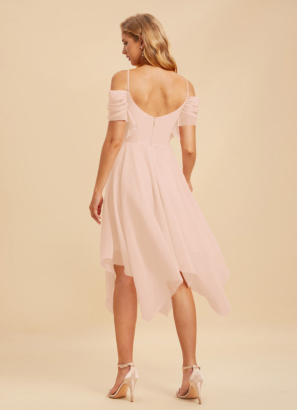 Robe Asymétrique Col Carré Aérienne - gallery 5
