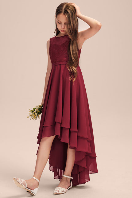 Robe Asymétrique Bordeau Évasée - gallery 6