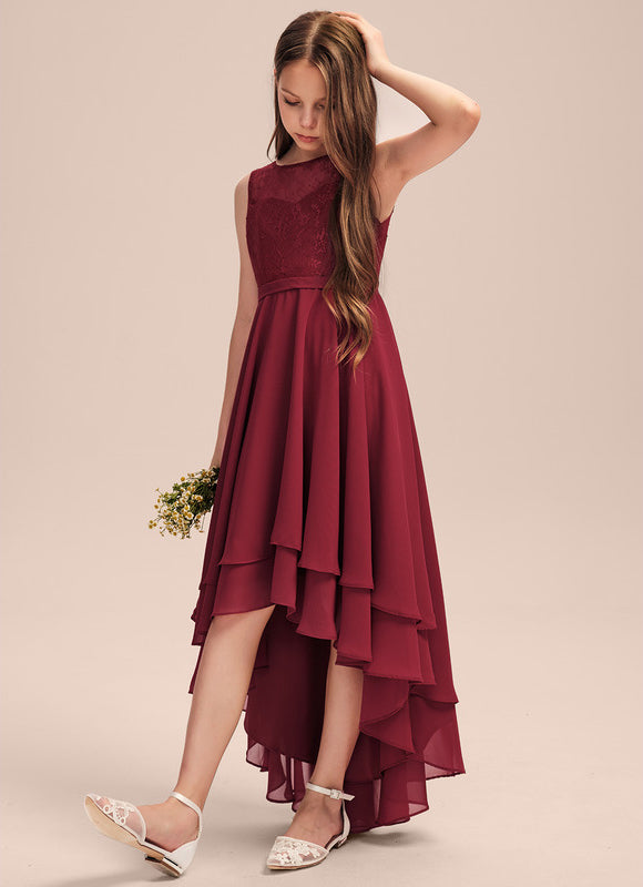 Robe Asymétrique Bordeau Évasée - gallery 6