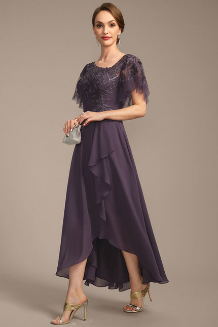 Robe Asymétrique Mauve Élégante - gallery 3