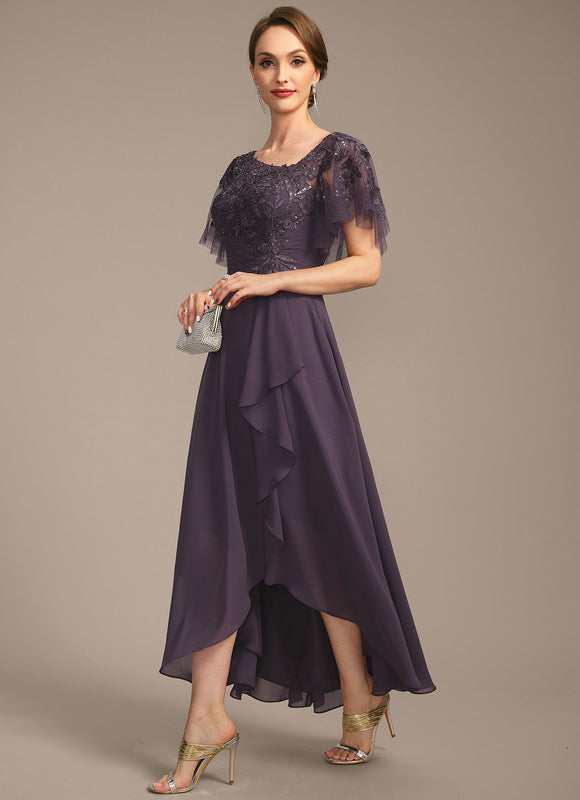 Robe Asymétrique Mauve Élégante - gallery 3