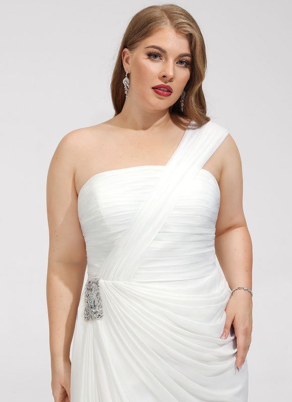 Robe Asymétrique Volante Éclatante - gallery 8