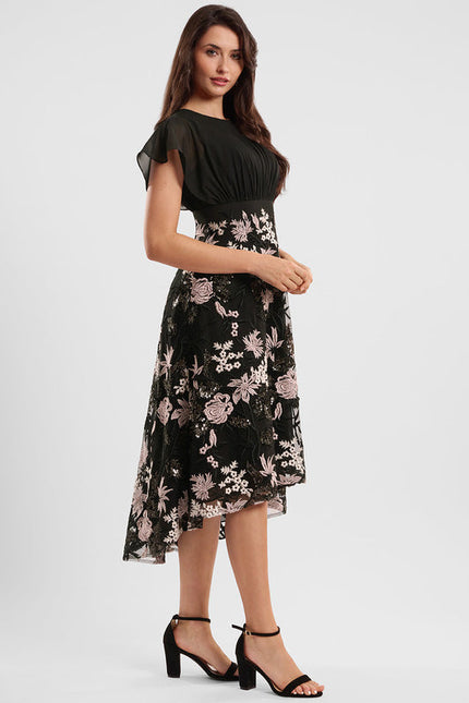 Robe Dentelle Asymétrique - gallery 1