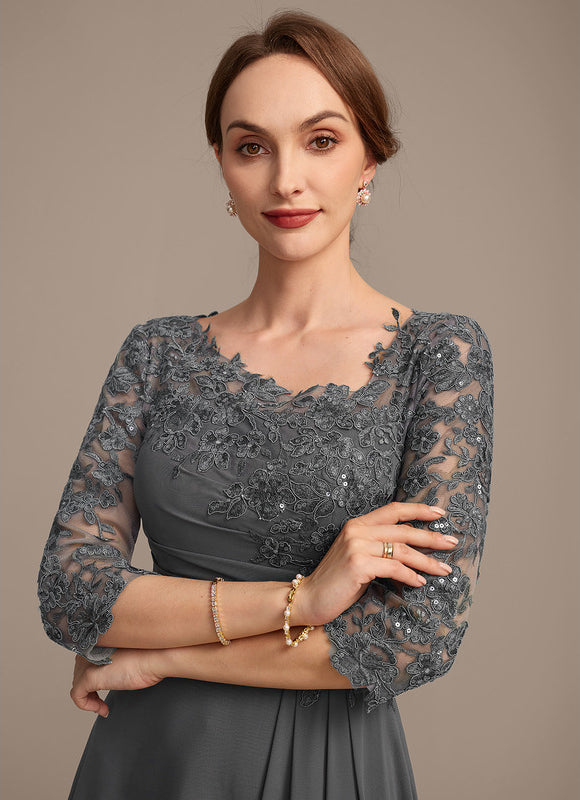 Robe De Soirée Asymétrique Grande Taille - gallery 1