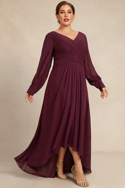 Robe Asymétrique Violette Flottante - gallery 7