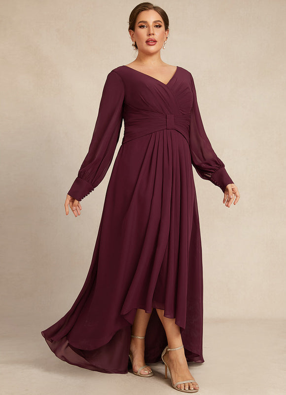 Robe Asymétrique Violette Flottante - gallery 7