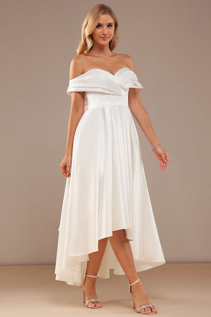 Robe Asymétrique Satinée Moderne - gallery 4