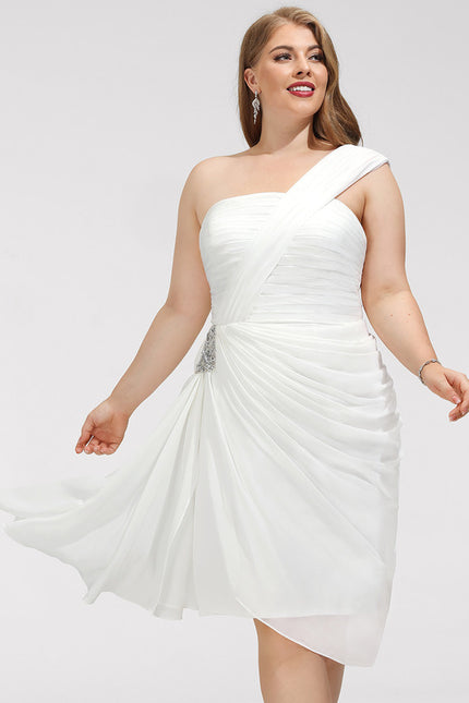 Robe Asymétrique Volante Éclatante - gallery 4