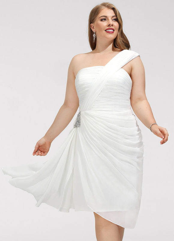 Robe Asymétrique Volante Éclatante - gallery 4