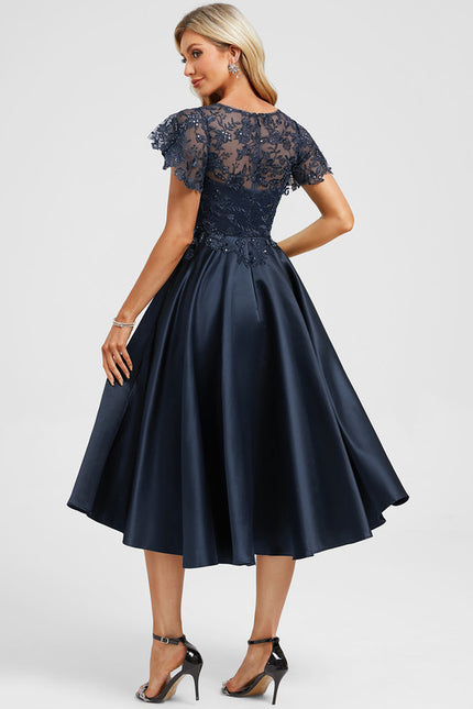 Robe Asymétrique Cocktail Élégante - gallery 5
