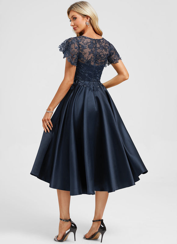 Robe Asymétrique Cocktail Élégante - gallery 5