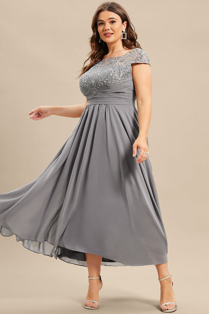 Robe Asymétrique Illusion Grise - gallery 7