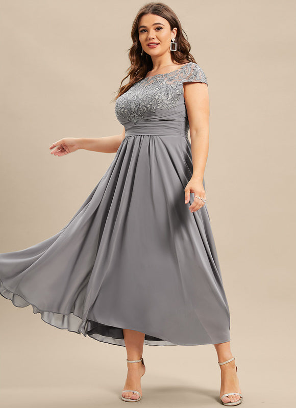 Robe Asymétrique Illusion Grise - gallery 7