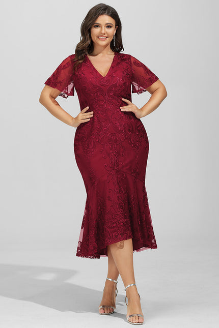 Robe Asymétrique Luxe Bordée - gallery 7