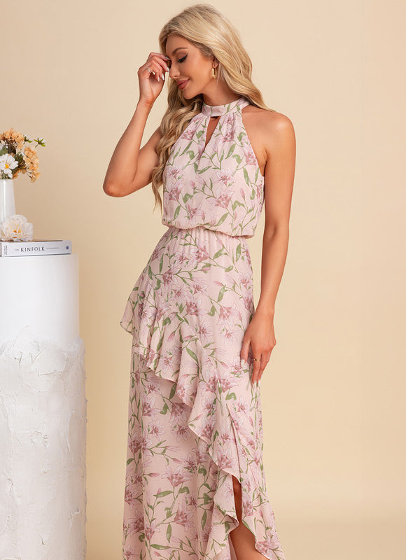 Robe Asymetrique A Volant - gallery 6