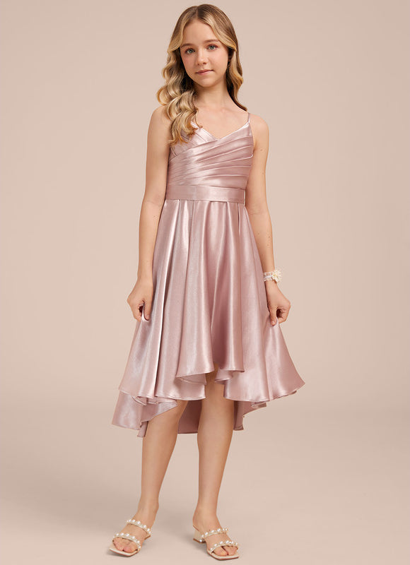 Robe Asymétrique Rose Poudré - gallery 5