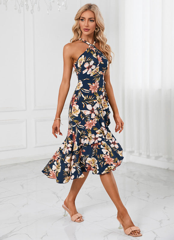 Robe Asymétrique Florale Chic - gallery 2