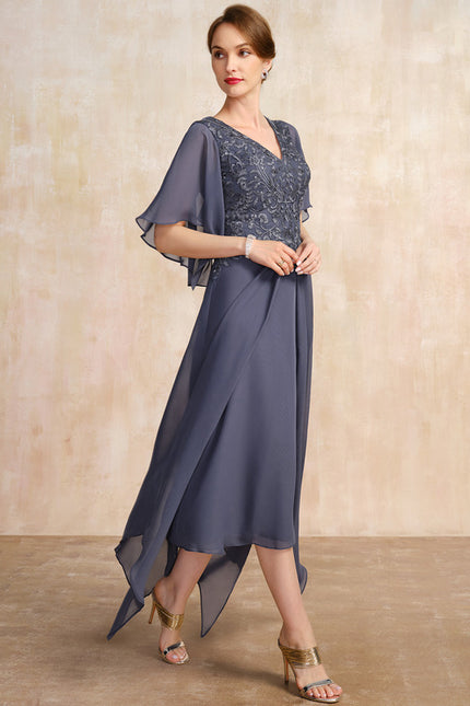 Robe Asymétrique Élégance Ondoyante - gallery 4