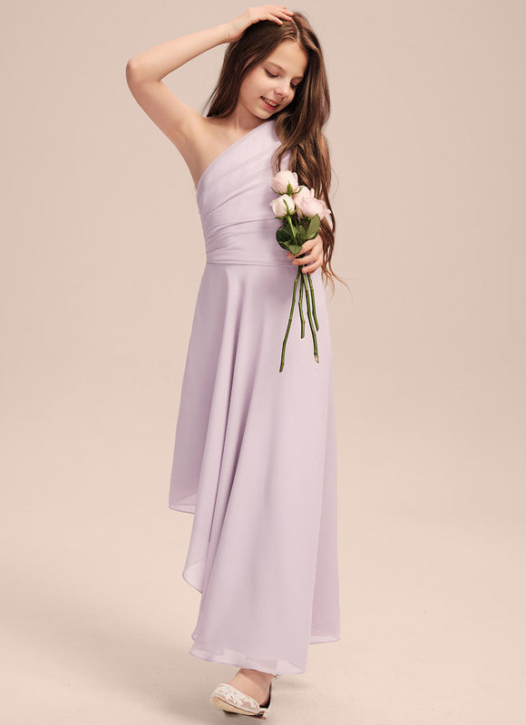 Robe Asymétrique Mousseline Lavande - gallery 5