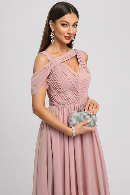 Robe Asymétrique Plissée Émeraude - gallery 4