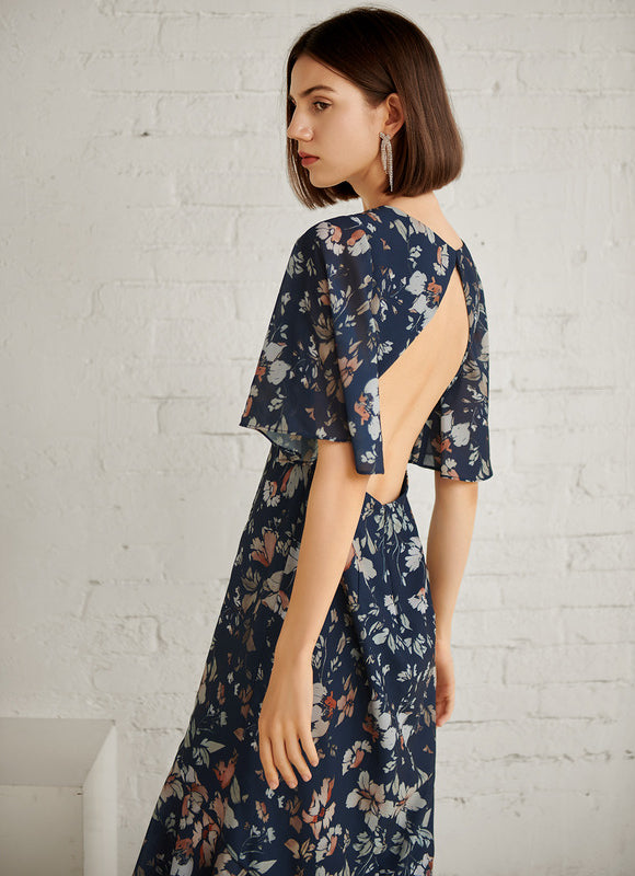 Robe Asymétrique Maxi Vaporeuse - gallery 2