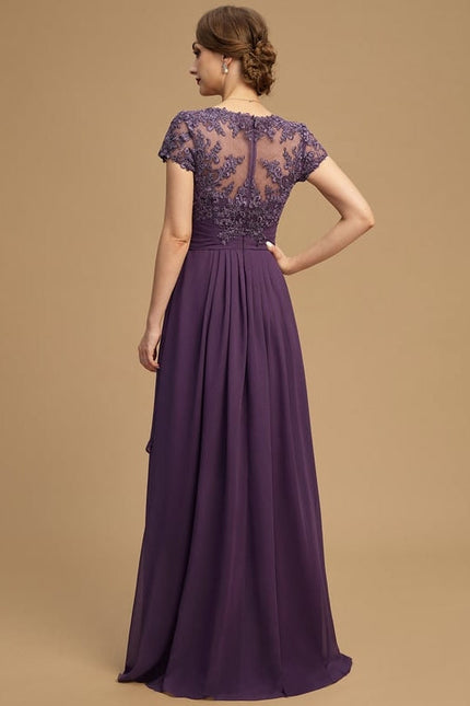 Robe Asymétrique Violette Chic - gallery 2
