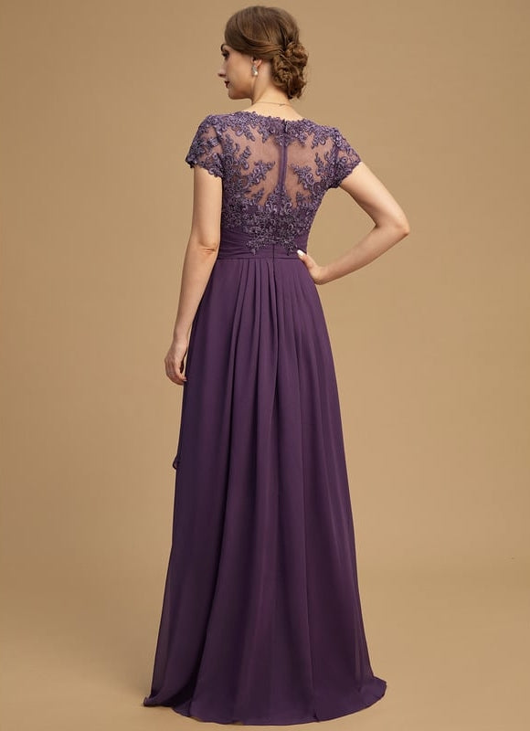 Robe Asymétrique Violette Chic - gallery 2